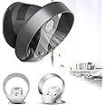 ZAVAYA 14″ Bladeless Fan Wall Mounted Fan/26w/remote Control/Timer/Bladeless Desk Fan/7 Speed/Quiet Cooling Air (Color : Black)