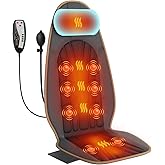 SLOTHMORE Back Massager for Chair, Heated Seat Cushion Massager with Neck Traction, Vibration Massage Pad for Full Body Massage for Office Chair, Home Use