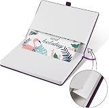 Lefute A5 Notebook Journal 200 Pages 80gsm Hardback Purple with Pen Loop view 5
