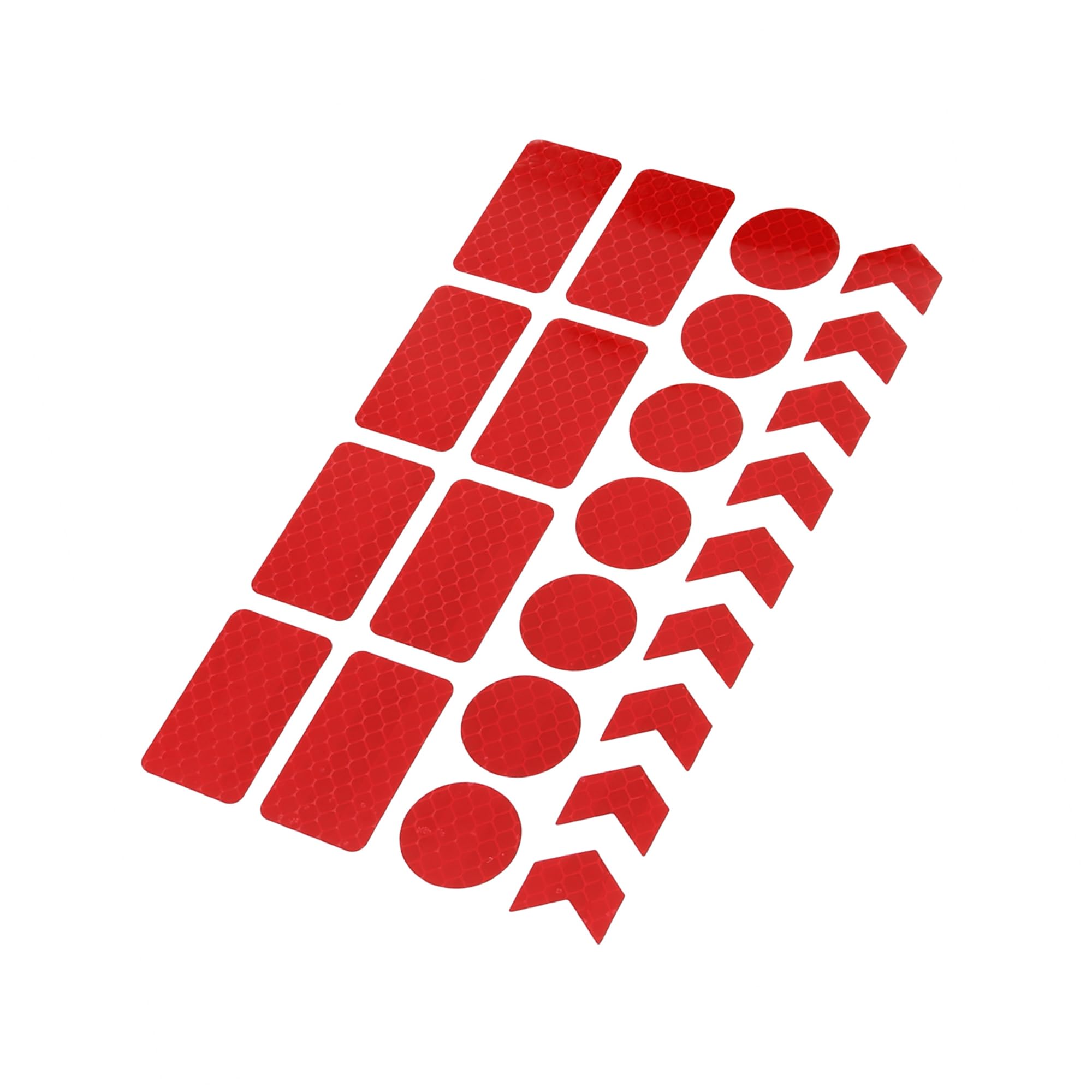 A ABSOPRO 24pcs Red Reflective Stickers Tape Waterproof Decals for Car Item Replacement