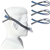 3 Packs Headgear Compatibility with Airfit P10 and N30 Latest Version Adjustable Replacement CPAP Headgear Strap for P10/N30 CPAP Nasal Pillow Mask Replace Part(Without Nasal Pillow Frame)