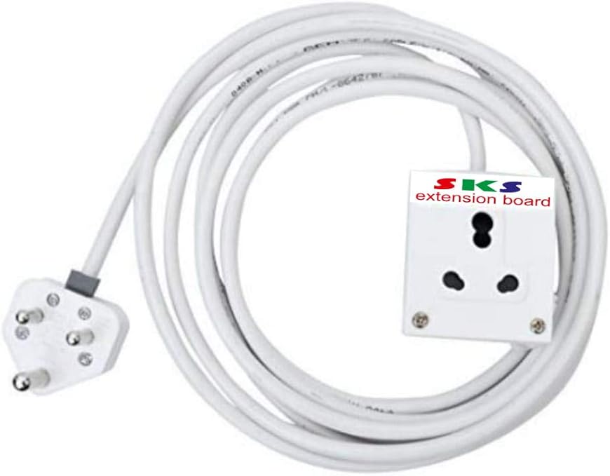sks Extension Board with Long Wire (1.5 mm) 1 Socket 16 amp with 6 amp