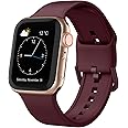 Sport Band Compatible with Apple Watch Bands 49mm 46mm 45mm 44mm 42mm 41mm 40mm 38mm, Soft Silicone Wristband Strap with Classic Clasp for iWatch Series 10 9 Ultra SE 8 7 6 5 4 3 2 1 for Women Men