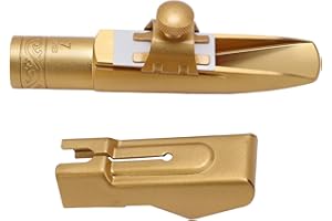 Aramox Rich Tone Bb Tenor Saxophone Mouthpiece, Brass Construction, Bright Sound Quality for Professional and Beginner Saxoph