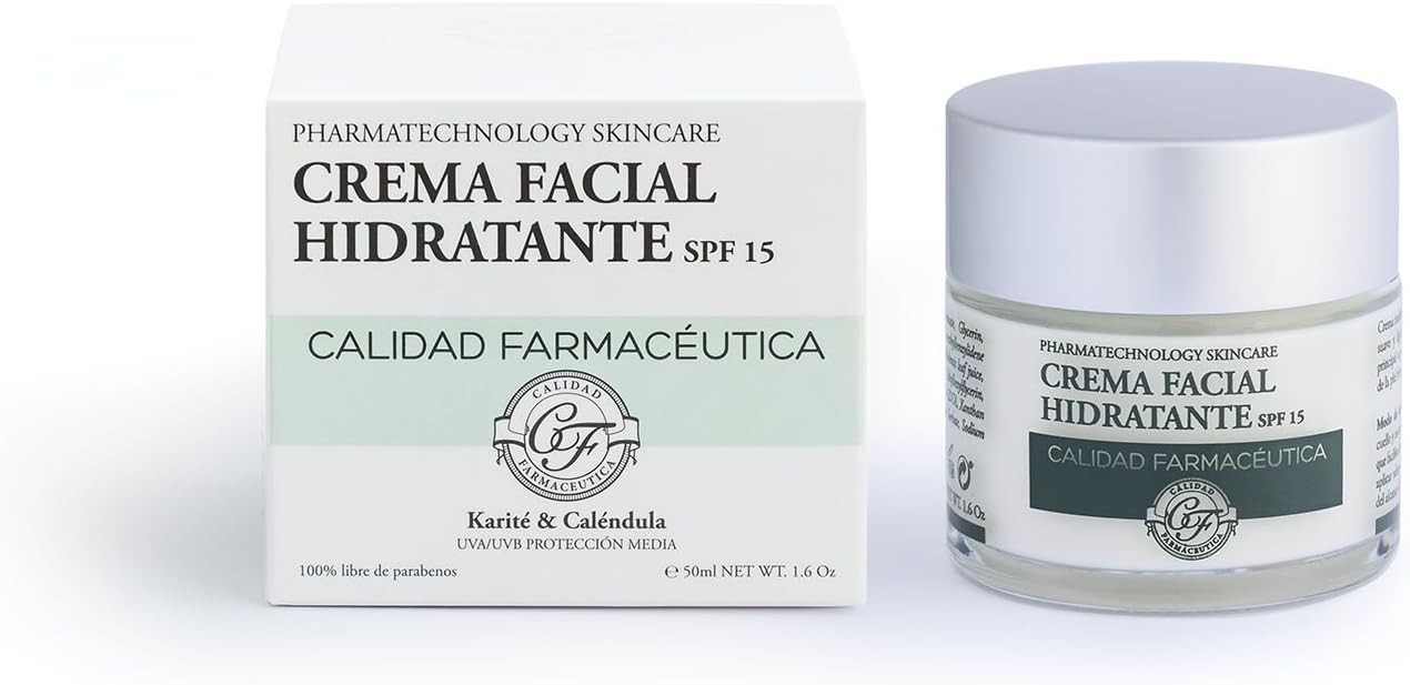 Calidad Farmacéutica Crema Facial Hidratante Spf 15-50 ml: Amazon.es ...