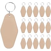 PATIKIL Vintage Motel Keychain, Blank Hotel Keychains Rhombus Retro Key Tag for Backpack Luggage Labels Tags