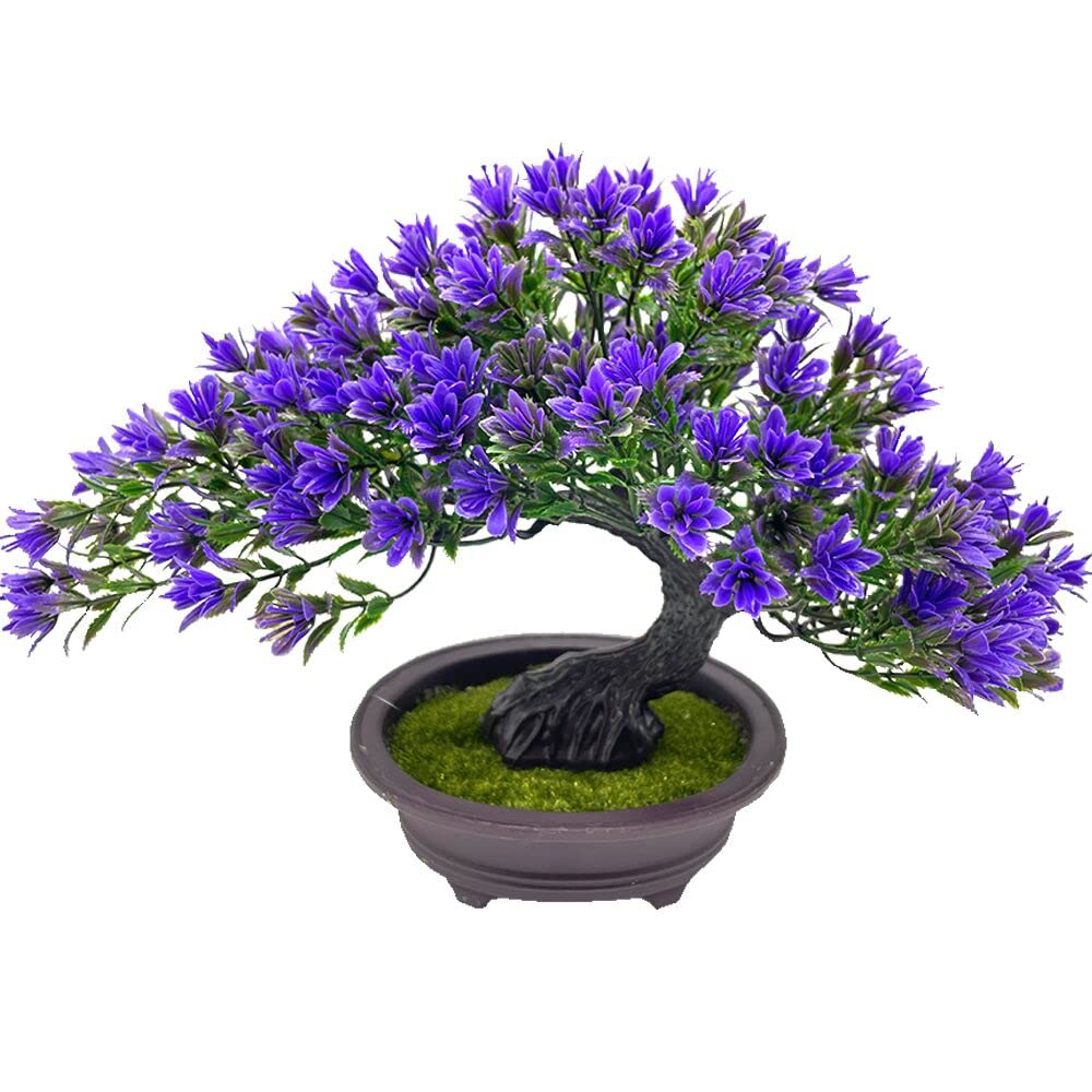 Fycooler Artificial Bonsai Tree Realistic Artificial Japanese Juniper Tree Fake Plants - Decorative Artificial Trees Faux Plants in Pots for Home Decoration,Office/Windowsill/Yard,Zen Garden Décor