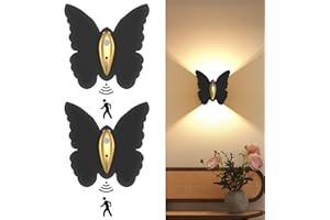 Eneru Battery Operated Wall Sconce Set of 2: 5000mAh Rechargeable Motion Sensor Night Light Wireless Wall Sconces Magnetic Cl