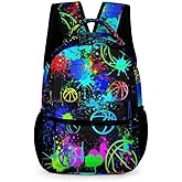 Basketball School Backpack for Kids Girls Boys, 16 Inch Cool Basketball Themed Bookbag, Personality School Backpack for Students Children, sustainable, Lightweight, Large Capacity