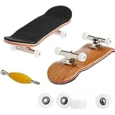 Lottoyday Professional Mini Maple Wooden Fingerboards, 1 Pack(White) | 1Set Finger Skateboards, 5 Layers Maple Panel Mini Skateboards for Fingers, Fingerboard for Kids Brithday Gift