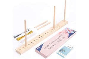 Ackitry X-Large Bow Maker for Bow Ribbon Wreath, 16 Inch Wooden Maker Tool for Making Bows, DIY Crafts Halloween Christmas Party Decorations, Hair Bows, Corsages, Holiday Wreaths