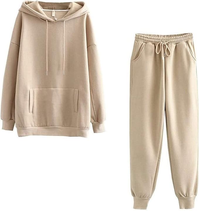 Winter Women Tracksuit Pieces Sets Cotton Fleece Hoodie Sweatshirts Clothes Sport Suit Women