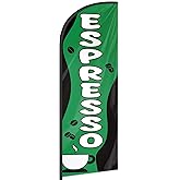 Espresso Feather Flag for Business Advertising 6 FT Swooper Flag for Storefronts Retailers Shops Food Trucks Events and Fairs (Flagpole Not Included)