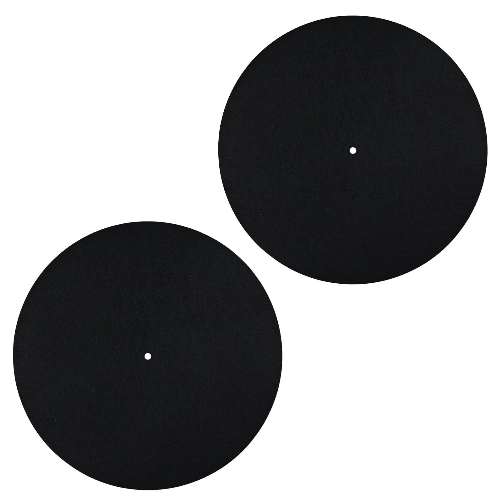 2pcs Record Player Mat, 12 Inch Anti-Slip & Anti-Static Felt Record Pad Turntable Slipmat Wool Turntable Platter Mat Record Player Protective Mat for Home Record Players (Black)