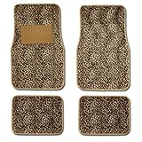 Cheetah Animal Print Auto Floor Mat 4 Pcs