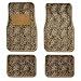 Cheetah Animal Print Auto Floor Mat 4 Pcs