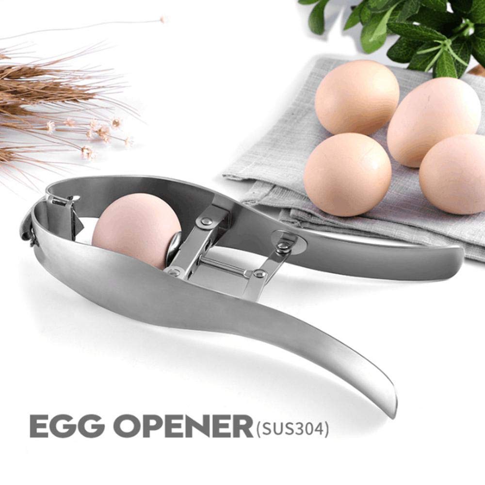 Volwco Egg opener Stainless Steel Handheld Egg cracker kitchen gadget