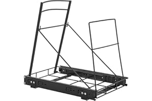 Asixxsix Pull Out Trash Can Rack, Soft Close Slide Rail Under Sink Cabinet Organizer with Heavy Duty Steel Construction, for 