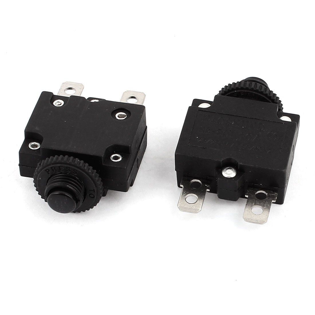 Sourcingmap AC 125V/250V 10A HS-R01 Overload Protection Circuit Breaker 2 Pcs