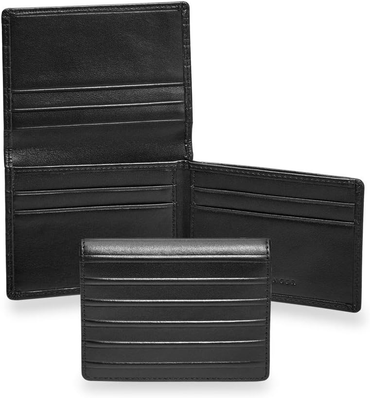 Levenger Bond Street Slim Leather RFID Flip Wallet Business Card