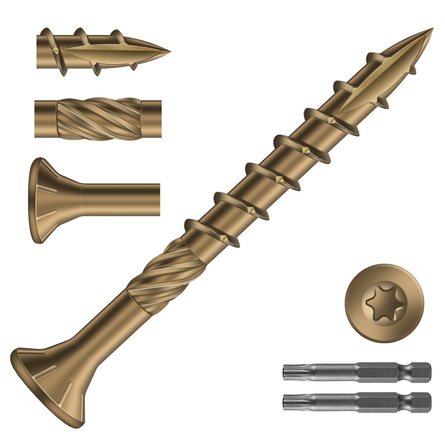 SG TZH #8 x 1-5/8" Deck Screws