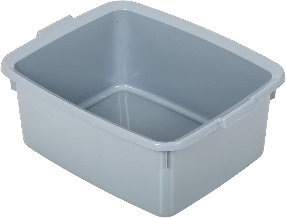 Addis Eco 12 Litre Rectangular Washing Up Bowl Grey 42x33x16.5cm