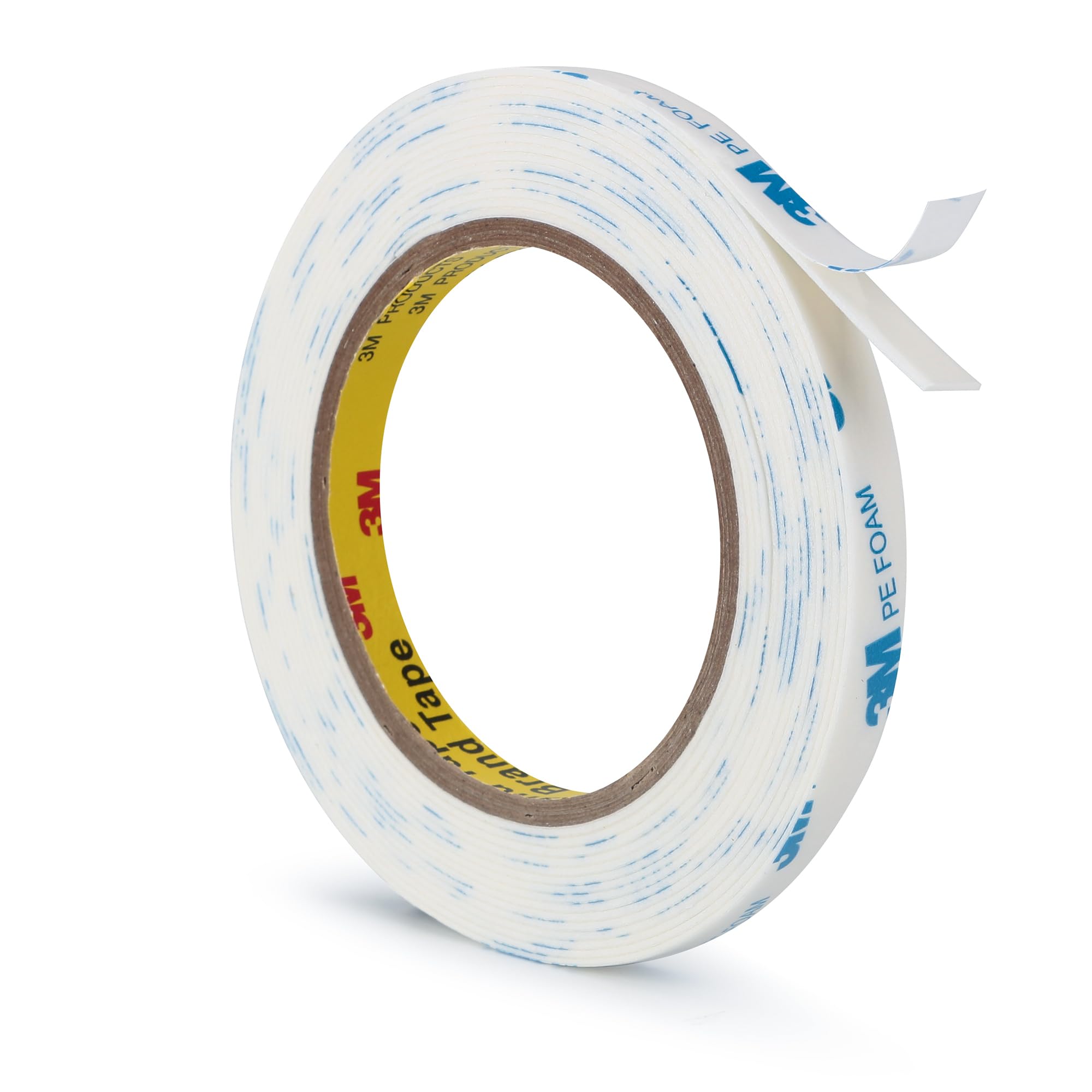 Photo 1 of 3M Double Sided Tape 0.39"×16.5Ft, Heavy Duty PE Foam Mounting Tape Strong Permanent Adhesive Tape Waterproof for Home Office Decor Crafts Arts DIY Paint Picture Poster