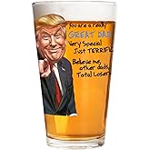 Funny Novelty Glass for Dad - Father's Day Beer, Whiskey, or Can Glass Gift, Funny Father’s Day Gift for Husband, Father, or Stepfather - (101-15193-D, PINT)