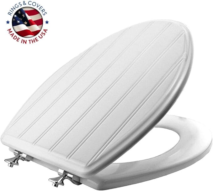 MAYFAIR 129CPA 000 Beadboard Toilet Seat with Chrome Hinges will Never