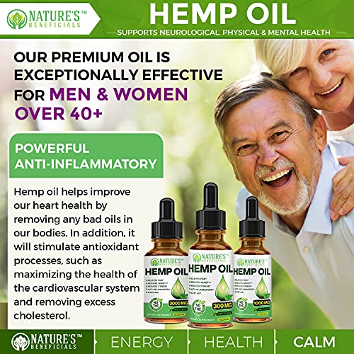 Organic Hemp Oil Extract Drops 300mg Ultra Premium Pain Relief Anti