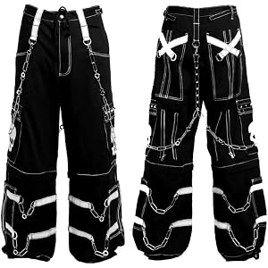 Pants Men Gothic Rocker Men Pant Alternative Punk Rock Emo Trouser Pant Shorts/USA