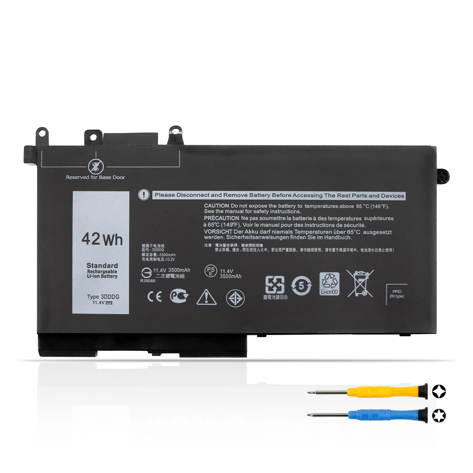 ANTIEE 42Wh 3DDDG Laptop Battery for Dell Latitude E5280 E5480 E5580 5280 5288 5290 5480 5590 Precision 3520 3530 Series 049XH 45N3J 3VC9Y RRJDX