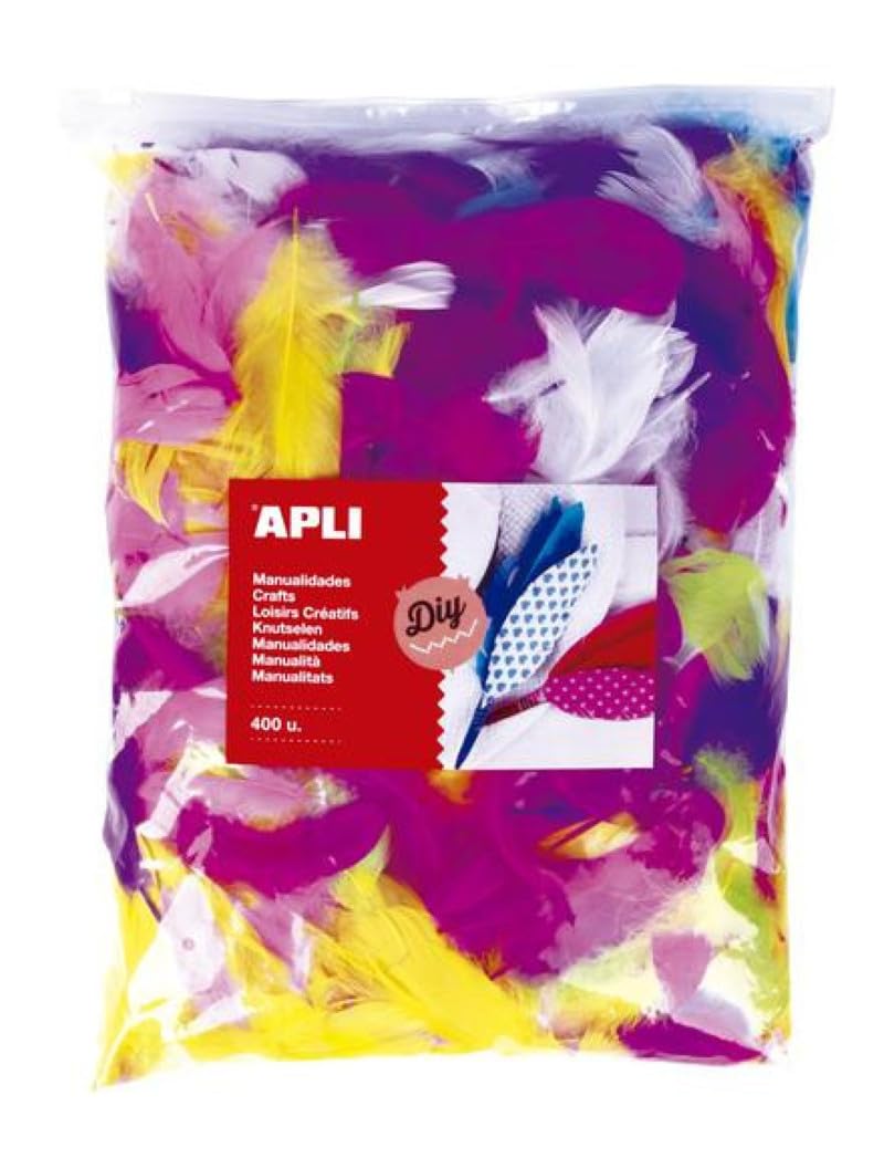 400 Collage Feather Assorted Colours Apli 18156
