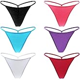 Closecret Cotton G-string, Women Panties Simple Thongs Lightweight Multi-Pack G-string&T-back