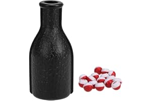 LIXADA Billiard Tally Bottle Plastic Pool Shaker Bottle Kelly Pill Pool Billiard Depot Bottle with 16 Numbered Peas