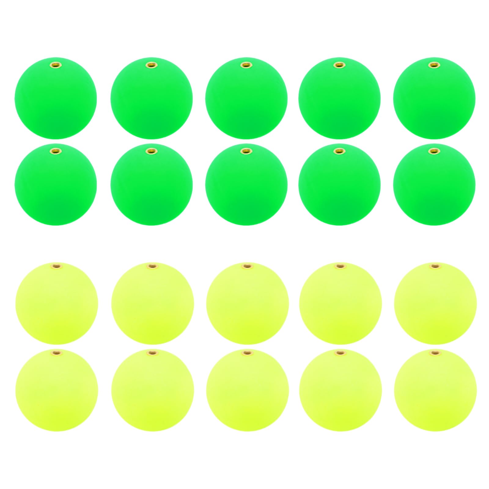 PATIKIL Fishing Bobber 24mm/0.9 Inch Dia, 20 Pack Slip Foam Floats Buoy Rig Stoppers for Crappie Trout Bass Fishing, Green,Yellow