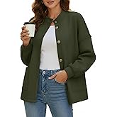 Disamer Jackets for Women Fall Fashion 2026 Casual Bomber Jacket Varsity Lantern Long Sleeve Outerwear Button Down Coat