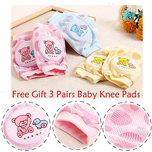 Baby Crawling Pads Head Protector Cushion 3Pairs Toddlers Knee Pads