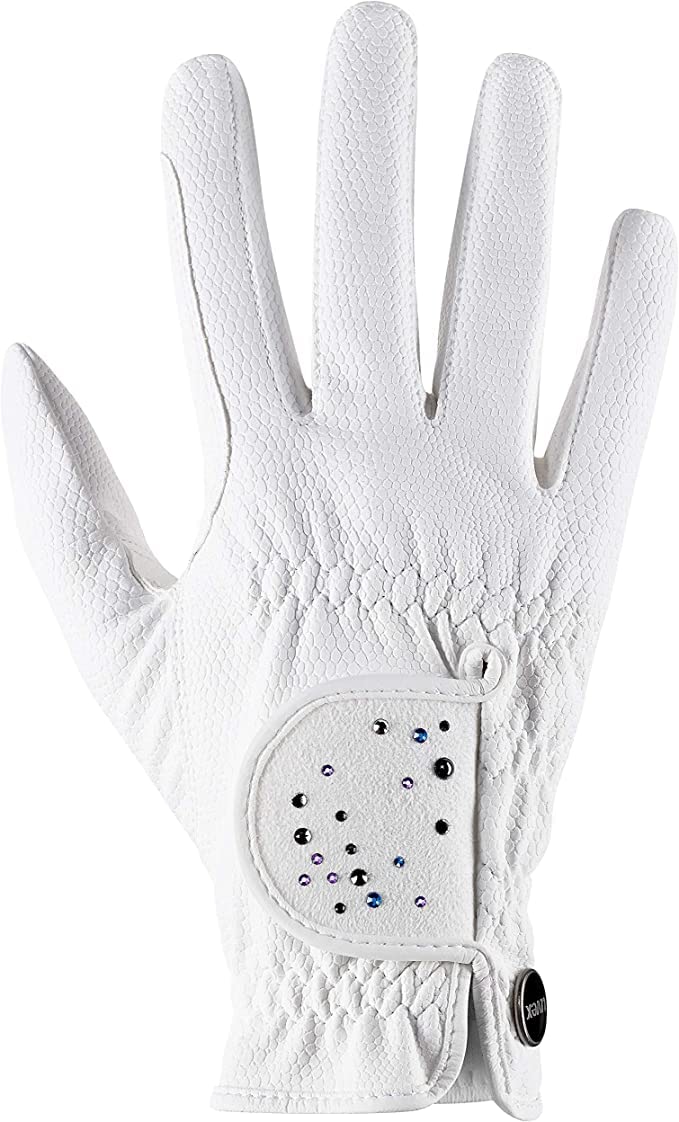 uvex Sportstyle Diamond - Stretchable Riding Gloves for Men and Women - Durable - Decorated with Swarovski® Crystals - White - 9