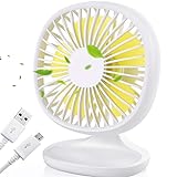 AYOUYA Desk Fan USB Fan Strong Wind Cooling Fan with Adjustable Head, 3 Speeds, 