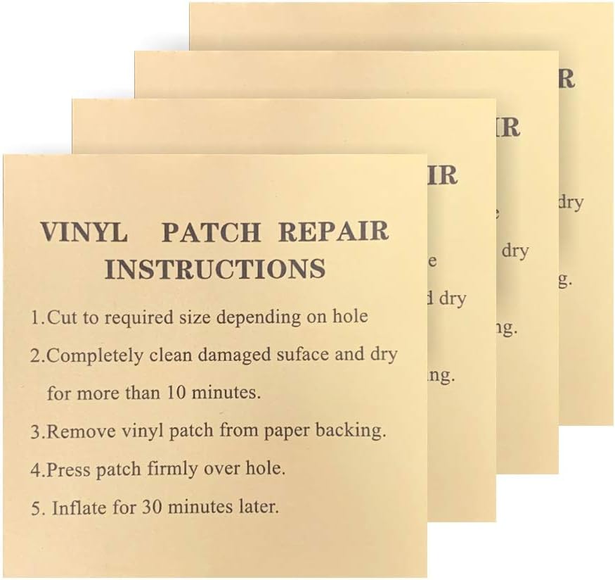 Arsmat 20 Count Vinyl Repair Patch SelfAdhesive Plastic