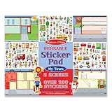 Toy MELISSA & DOUG REUSABLE STICKER PAD MY TOWN (Set of 3) Book