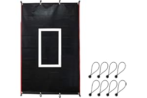 Colaxi Softball Baseball Batting Cage Backstop Padding Mat Professional 71.65inchx48.03inch Heavy Duty with Strike Zone for H