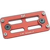 LYHgogo AR Mlok Arca Rail Tripod Ball Head Mount Adapter - Bog Tripod Ballhead Quick Release Plate,Compatiable RRS Dovetail, 2 Mlok Slot Interface Red