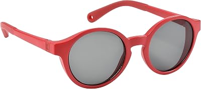 , Occhiali da Sole per Bambini 2-4 anni, 100% protezione UV - CAT 3, Protezione laterale, Comfort ottimale, Aste regolabili a 360°, Rosso