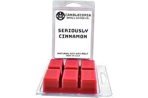 Seriously Cinnamon 6.4 oz Scented Wax Melts - A full bodied scent of rich, spicy cinnamon - 2-Pack of naturally strong scente