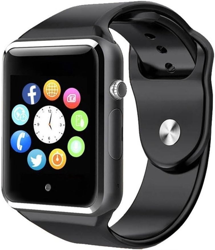 JSTBUY LABEL A1 Bluetooth Smartwatch Touch Screen Smart Wristwatch Phone with SIM Card Slot Camera Pedometer Sport Tracker Compatible for iOS iPhone Android Samsung LG Phones