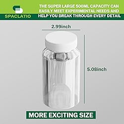 4 Pcs Plastic Sample Bottles, 16 Oz Laboratory