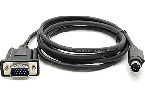 GXMRHWY VGA to 4Pin S-Video Terminal Video Signal Conversion Cable, Mini DIN 4Pin Male to VGA 15 Pin Male Connector Cable for