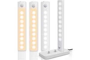 Anmeery Under Cabinet Lighting with Charging Station,Rechargeable Battery Operated Motion Sensor Light Indoor,Under Cabinet Lights,Closet Lights for Kitchen (3pack)